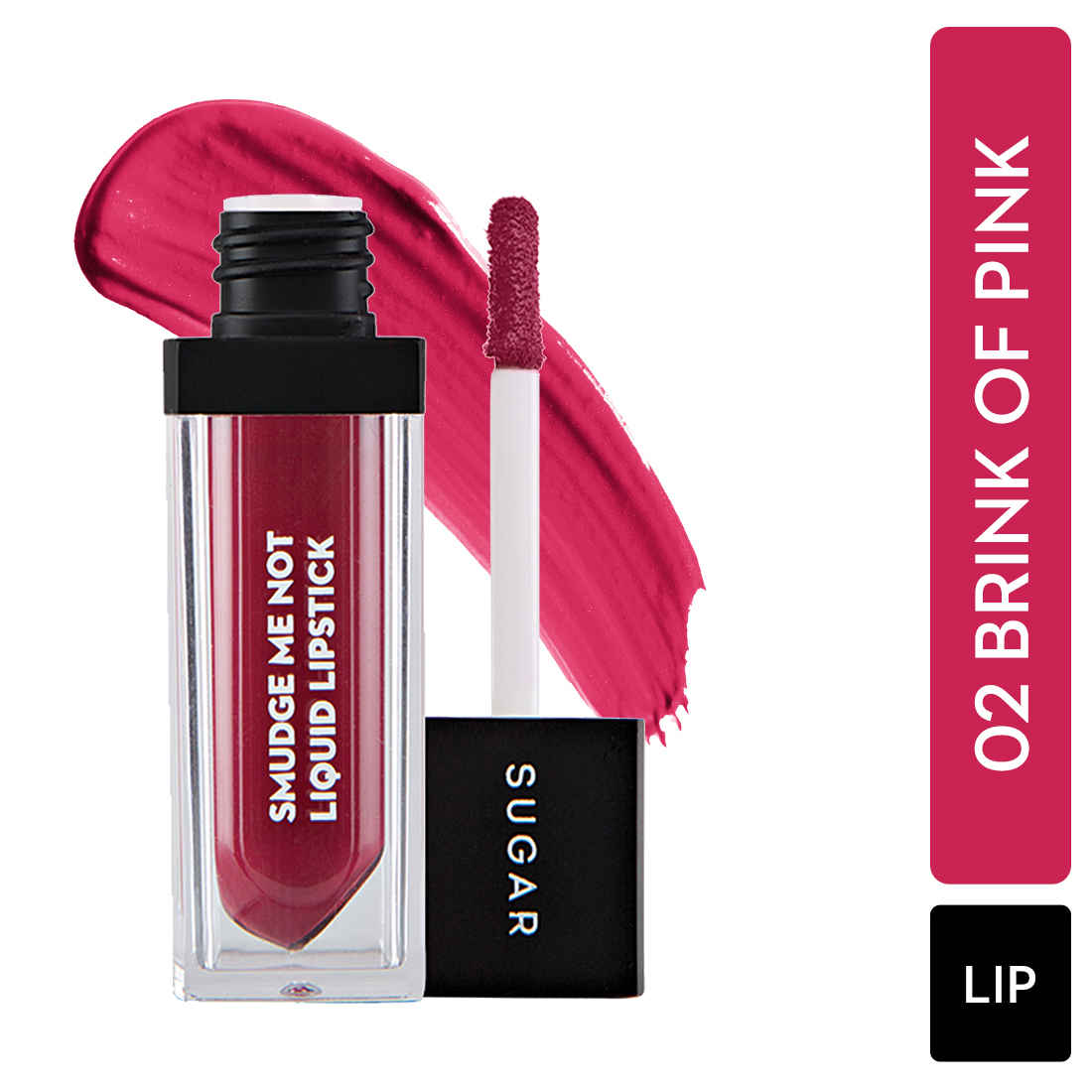 Buy SUGAR Cosmetics Smudge Me Not Matte Liquid Lipsticks for Women | Transferproof & Waterproof | Lasts 12hrs | 4.5ml - 02 Brink Of Pink (Plum Rose) - Purplle