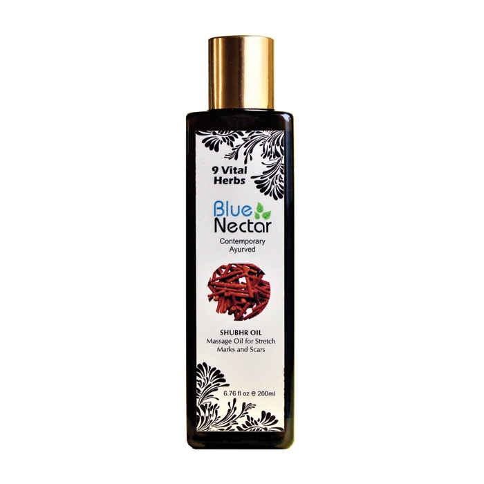 Buy Blue Nector Shubhr Massage Oil For Stretch Marks and Scars (200 ml) - Purplle