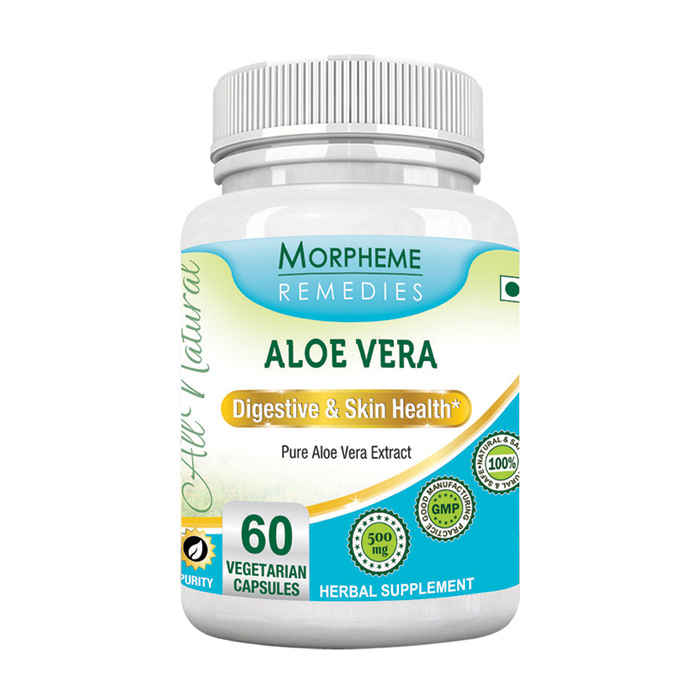 Buy Morpheme Aloe Vera 500mg Extract 60 Veg Caps - Purplle