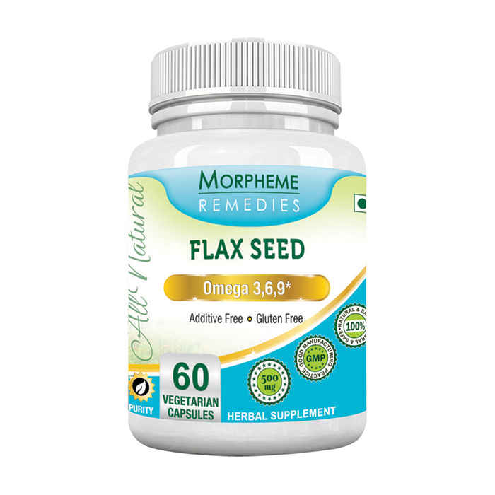 Buy Morpheme Flaxseed - Omega 3,6,9 - 500mg Extract 60 Veg Caps - Purplle