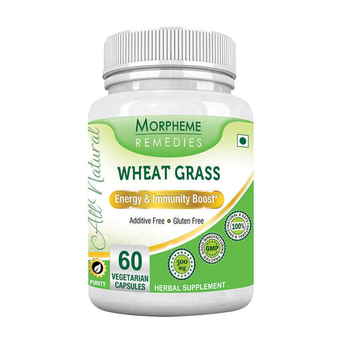 Buy Morpheme Wheatgrass Supplements 500mg Extract 60 Veg Caps - Purplle