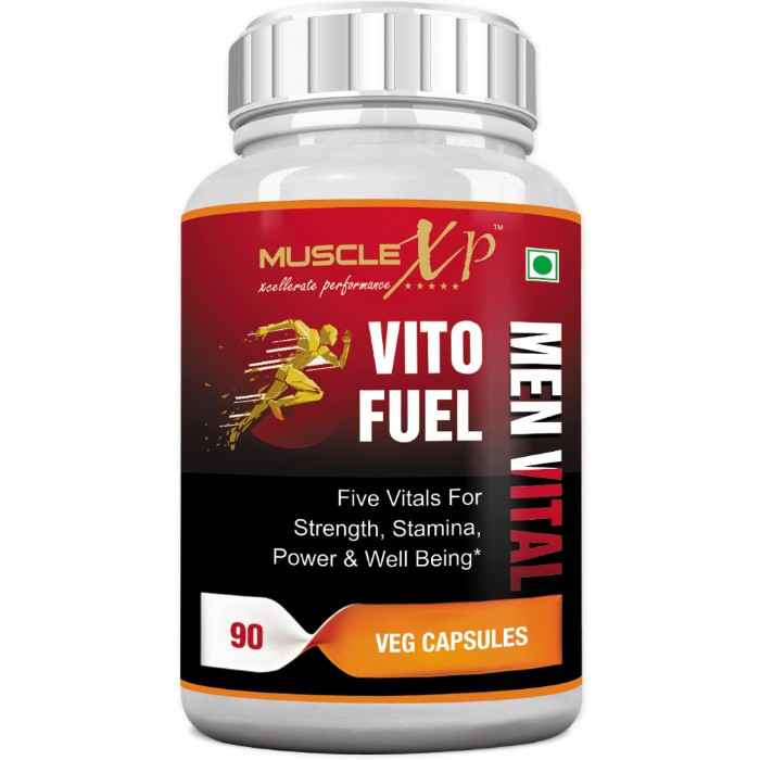 Buy MuscleXP Vito Fuel Men Vital For Men's Performance - 90 Veg Caps - Purplle