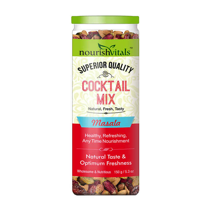 Buy NourishVitals Cocktail Mix Masala Rich DryFruits Trail Mix - 150 gm - Purplle