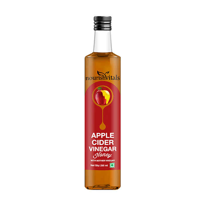 Buy NourishVitals Apple Cider Vinegar With Honey 250ml - With Mother Vinegar, Raw, Unfiltered - Purplle