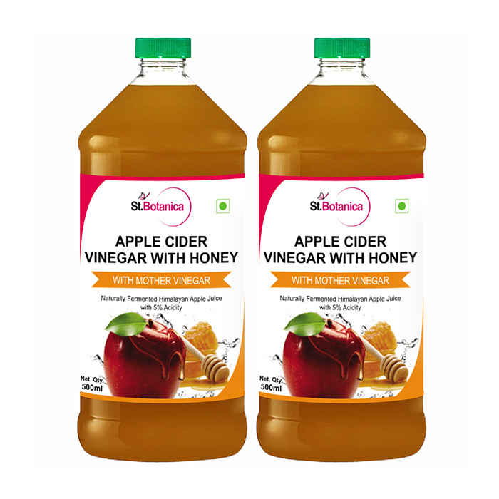 Buy St.Botanica Apple Cider Vinegar With Honey - 2 Bottles (Each 500 ml) - Purplle