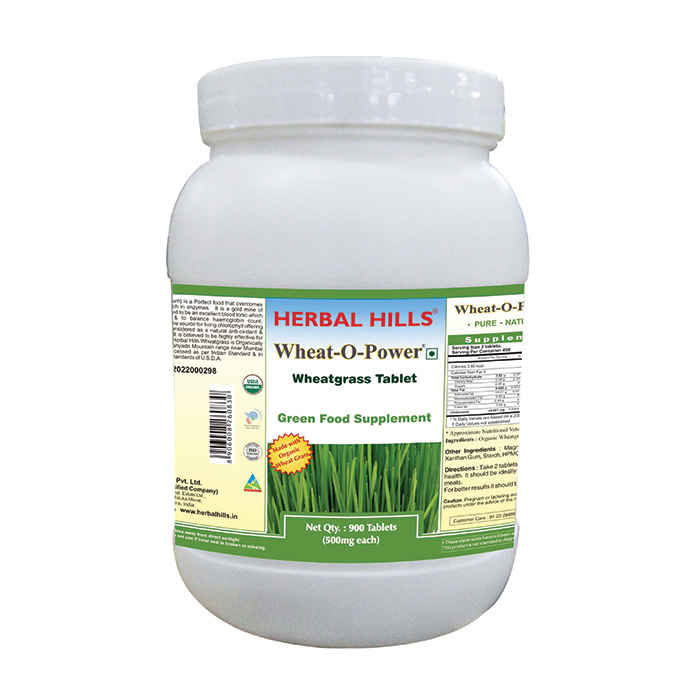 Buy Herbal Hills Wheatgrass - Value Pack 900 Tablets - Purplle