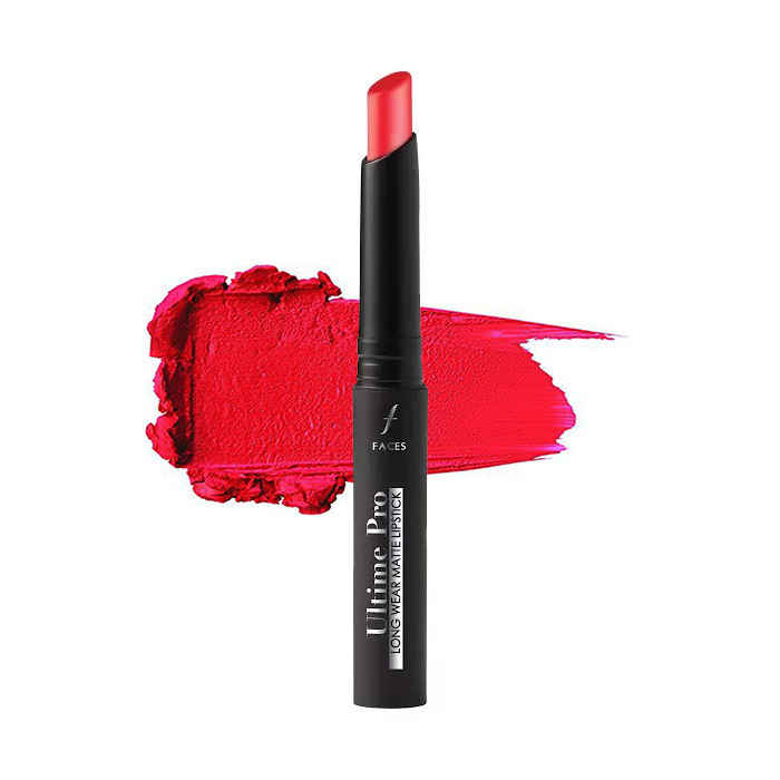 Buy Faces Canada Ultime Pro Longwear Matte Lipstick Red Addict 13 (2.5 g) - Purplle