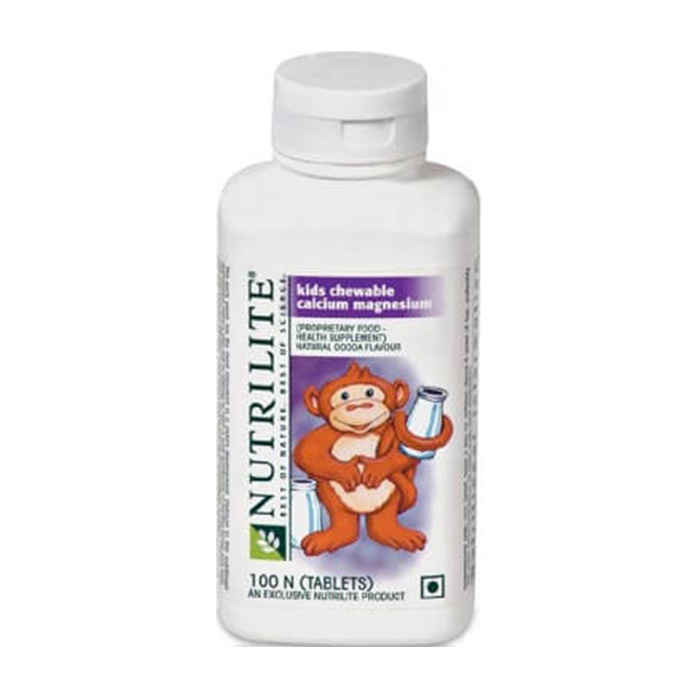 Buy Amway Nutrilite Kids Chewable Calcium Magnesium 100 Tablets - Purplle