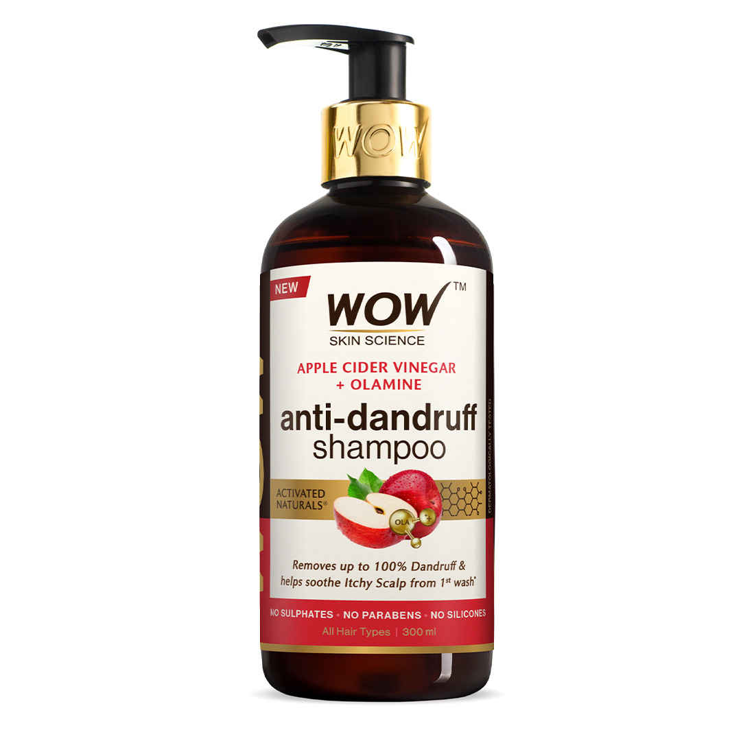 Buy WOW Skin Science Apple Cider Vinegar Shampoo For Both Men & Women - Anti Dandruff, Mild Shampoo For Daily Use, Balances PH Level - No sulphate & Parabens, 300 ml - Purplle