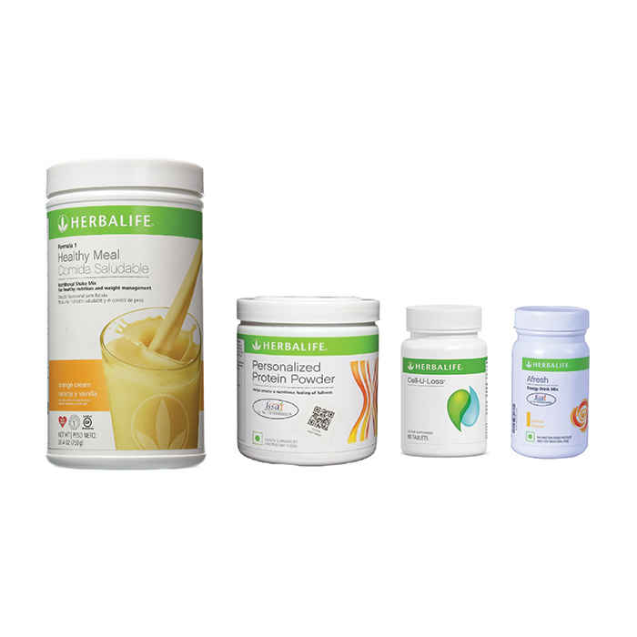 Buy Herbalife Weight Loss Pack Orange Cream, Cell-U-Loss, Protein Powder & Lemon - Purplle