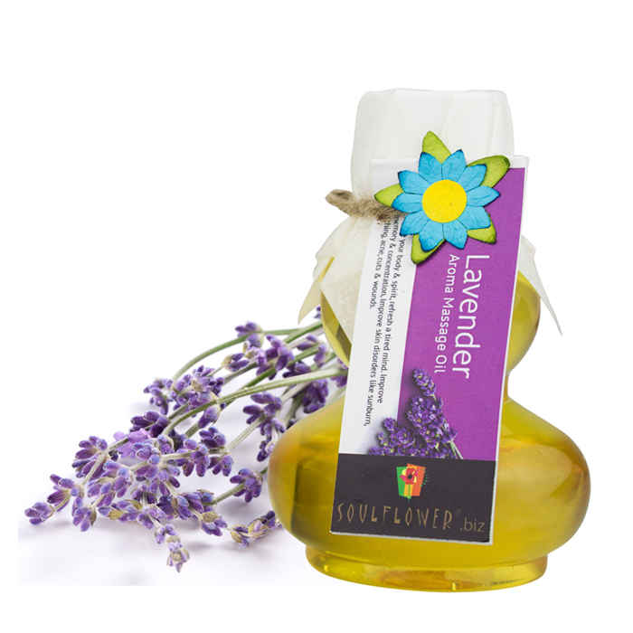 Buy Soulflower Aroma Massage Oil Lavender (90 ml) - Purplle