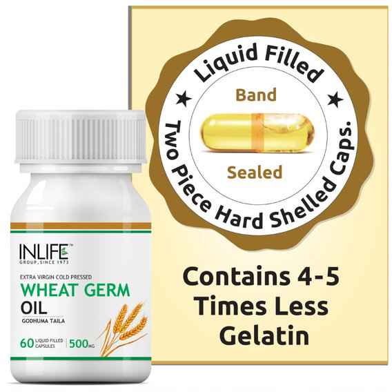Buy INLIFE Wheat Germ Oil 500 mg, 60 Capsules - Purplle