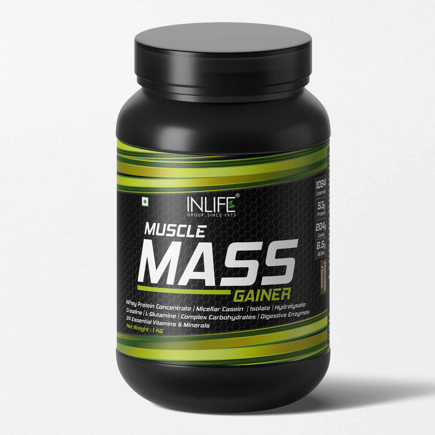 Buy INLIFE Muscle Mass Gainer Protein Powder with Whey Protein – 1 Kg (Chocolate) - Purplle