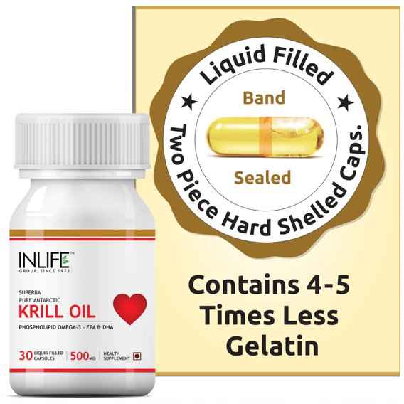 Buy INLFIE Krill Oil Phospholipid Omega 3 with Astaxanthin 500mg - 30 Capsules - Purplle