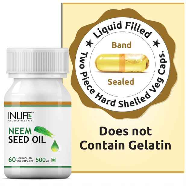 Buy INLIFE Neem Seed Oil Supplement, 500mg (60 Vegetarian Capsules) - Purplle