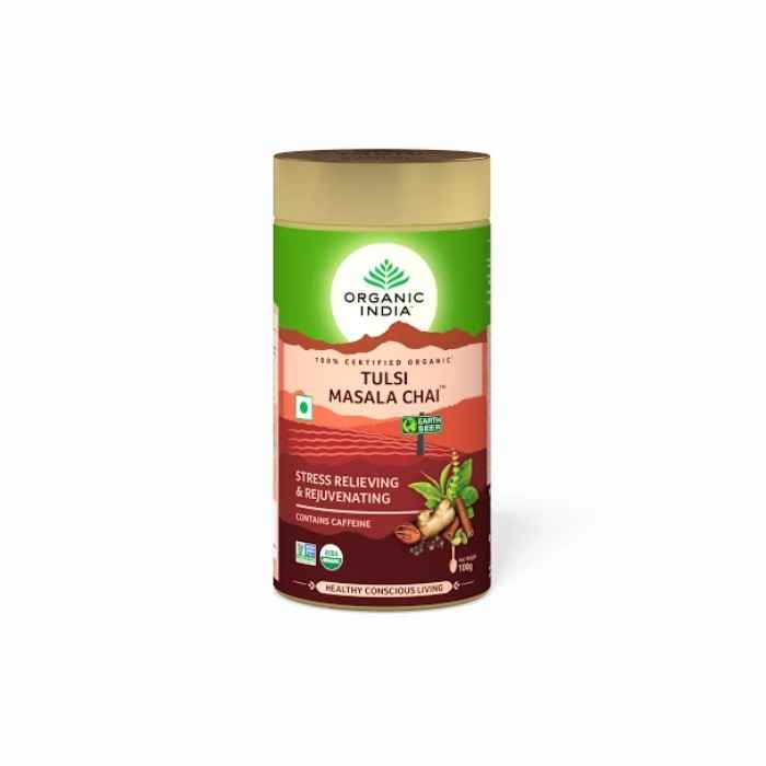 Buy Organic India Tulsi Masala Chai (100 g) Tin - Purplle