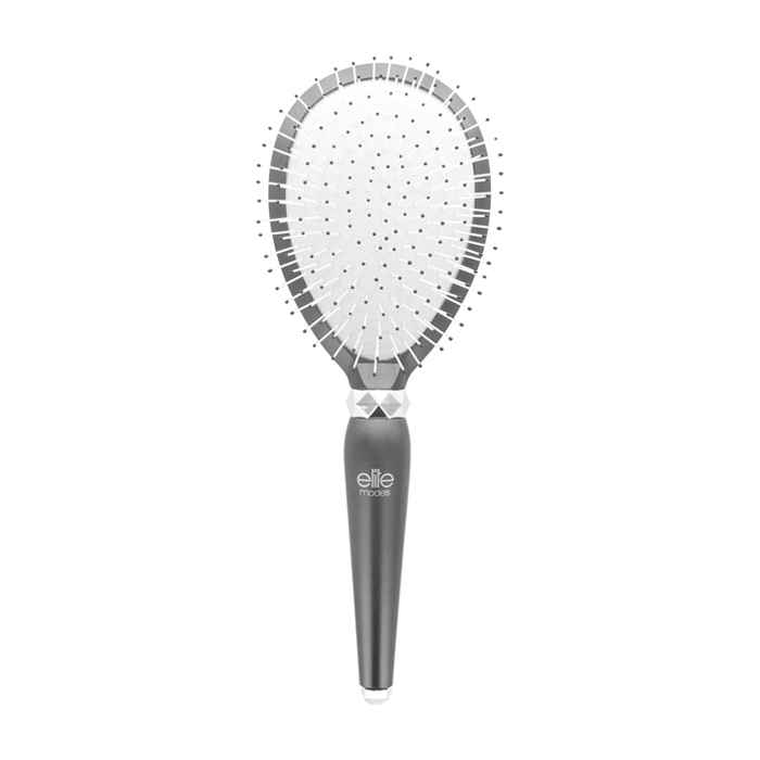Buy Elite Models (France) Plastic Bristles Flat Cushion Hair Brush - Black (ABC5005b) - Purplle