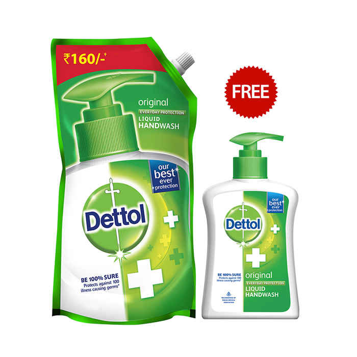 Buy Dettol Liquid Handwash Original (750 ml) with Free Liquid Handwash (200 ml) - Purplle