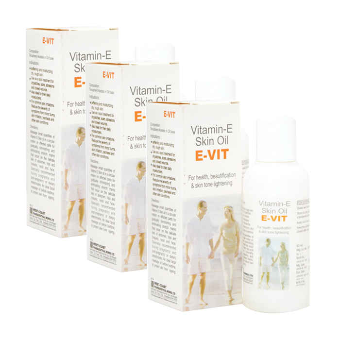 Buy WestCoast Evit Vitamin E Skin Oil For Skin Tone Lightening (60 ml) (Pack Of 3) - Purplle
