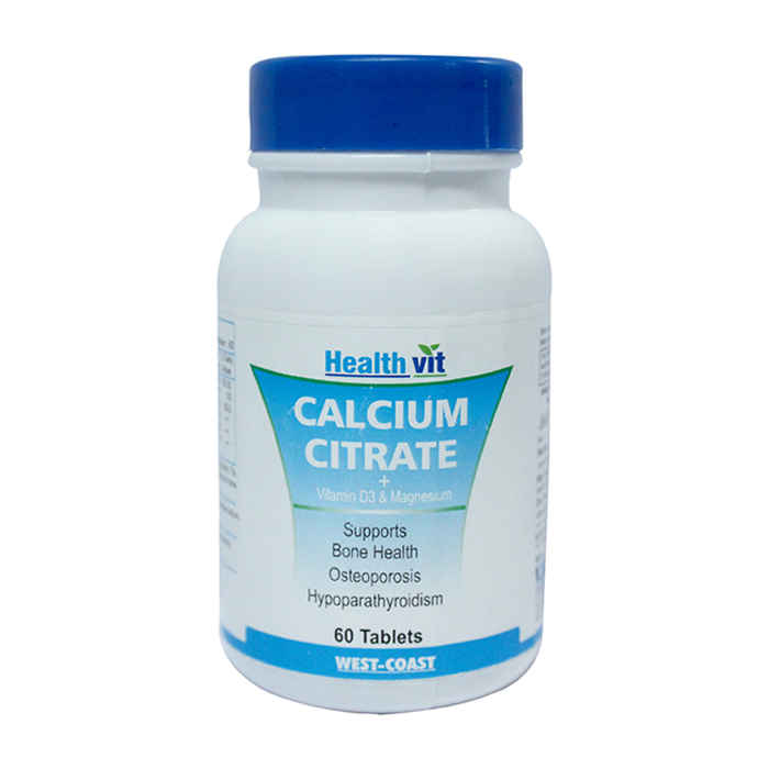Buy Healthvit Calcium Citrate 60 Tablets - Purplle