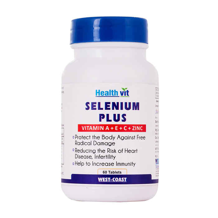 Buy Healthvit Selenium Plus (Vitamins A, C, E, Zinc) 60 Tablets - Purplle