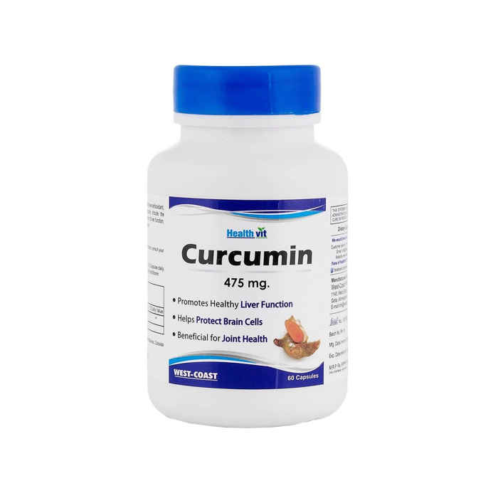 Buy Healthvit Curcumin (Curcumin Extract 95%) 475Mg 60 Capsules - Purplle