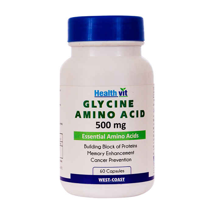 Buy Healthvit Glycine Amino Acid 500 Mg 60 Capsules - Purplle