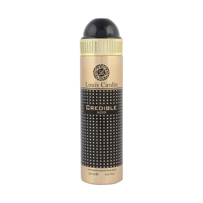 Buy Louis Cardin Credible Noir Perfumed Deodorant Body Spray Femme (200 ml) - Purplle