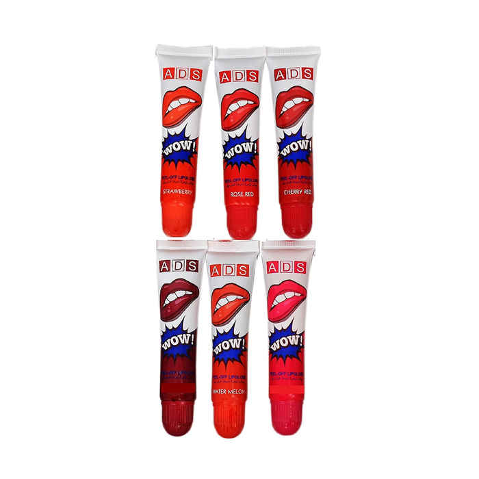 Buy Ads Peel Off Lip Gloss Lipstick In Natural Fruit Essence (Set Of 6) - Purplle