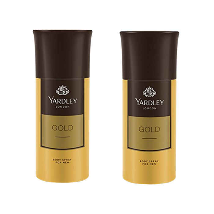 Buy Yardley London Gold Body Spray For Men (150 ml) Pack of 2 - Purplle