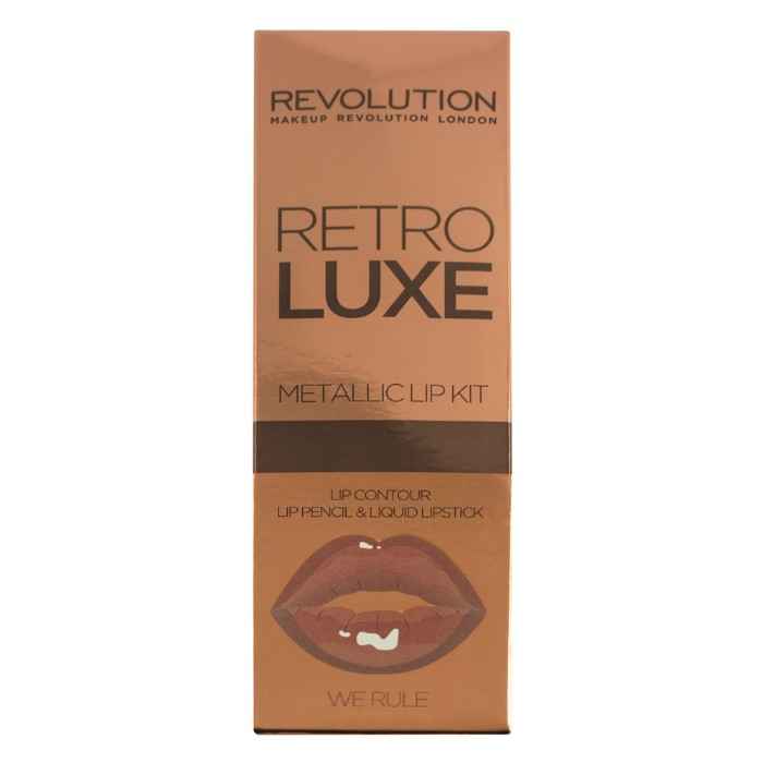 Buy Makeup Revolution Retro Luxe Metallic Lip Kit - We Rule (5.5 ml) - Purplle