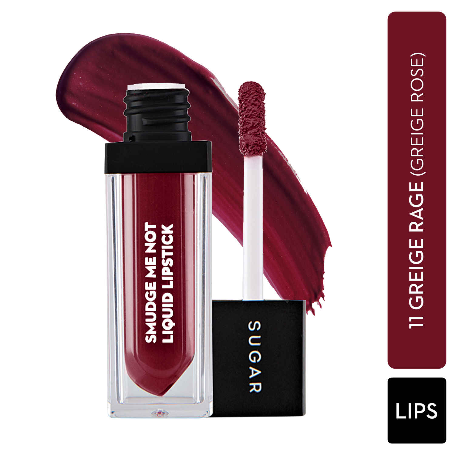 Buy SUGAR Cosmetics - Smudge Me Not - Liquid Lipstick - 11 Greige Rage (Greige Rose) - 4.5 ml - Ultra Matte Liquid Lipstick, Transferproof and Waterproof, Lasts Up to 12 hours - Purplle