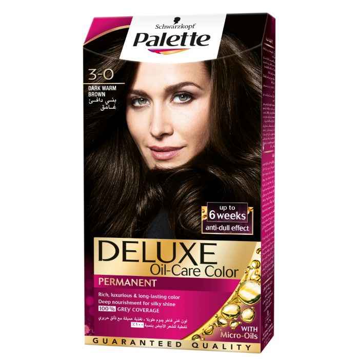 Buy Schwarzkopf Palette Deluxe Intense Oil Care Color 3-0 Dark Warm Brown (115 ml) - Purplle