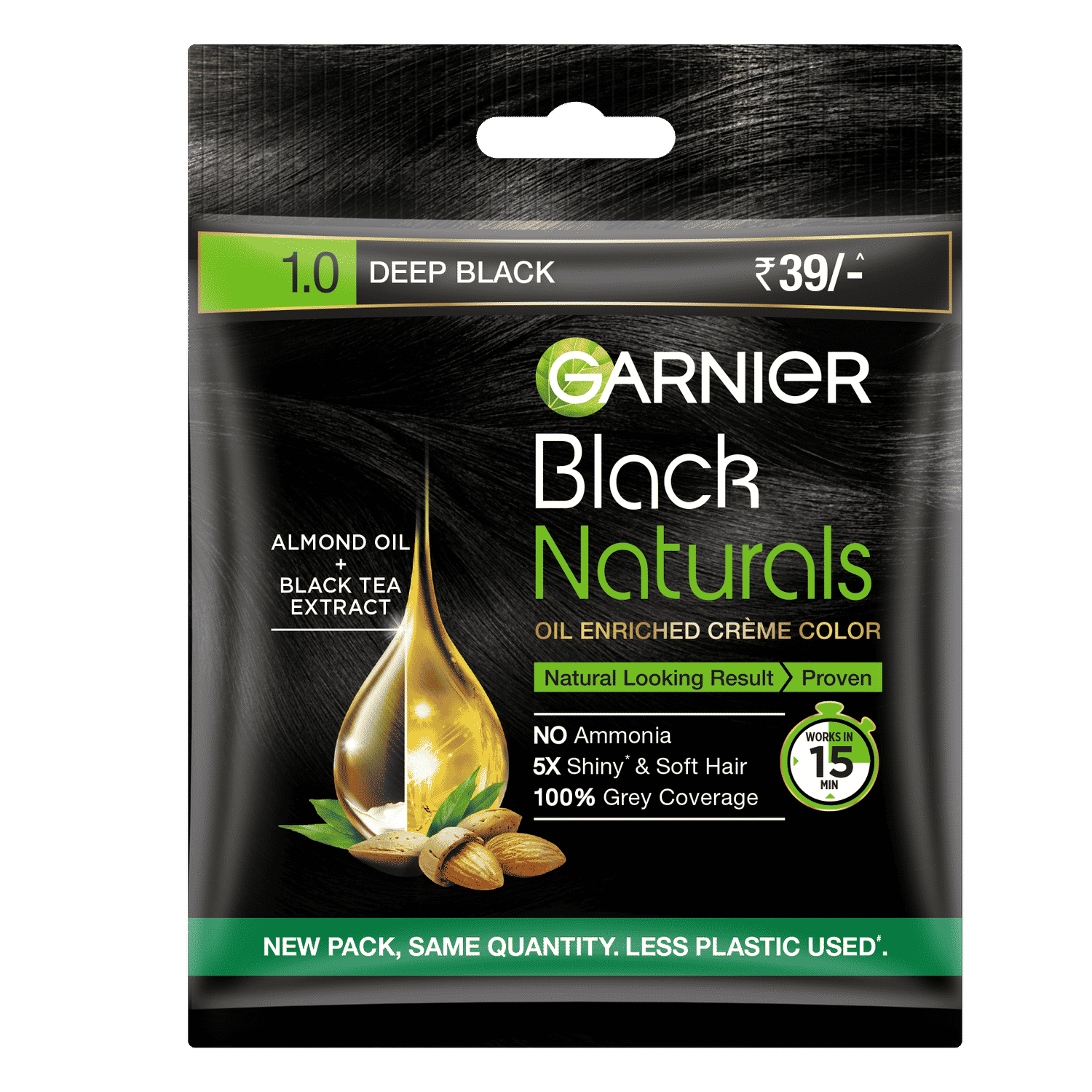 Buy Garnier Black Naturals Shade 1 20g + 20ml - Purplle