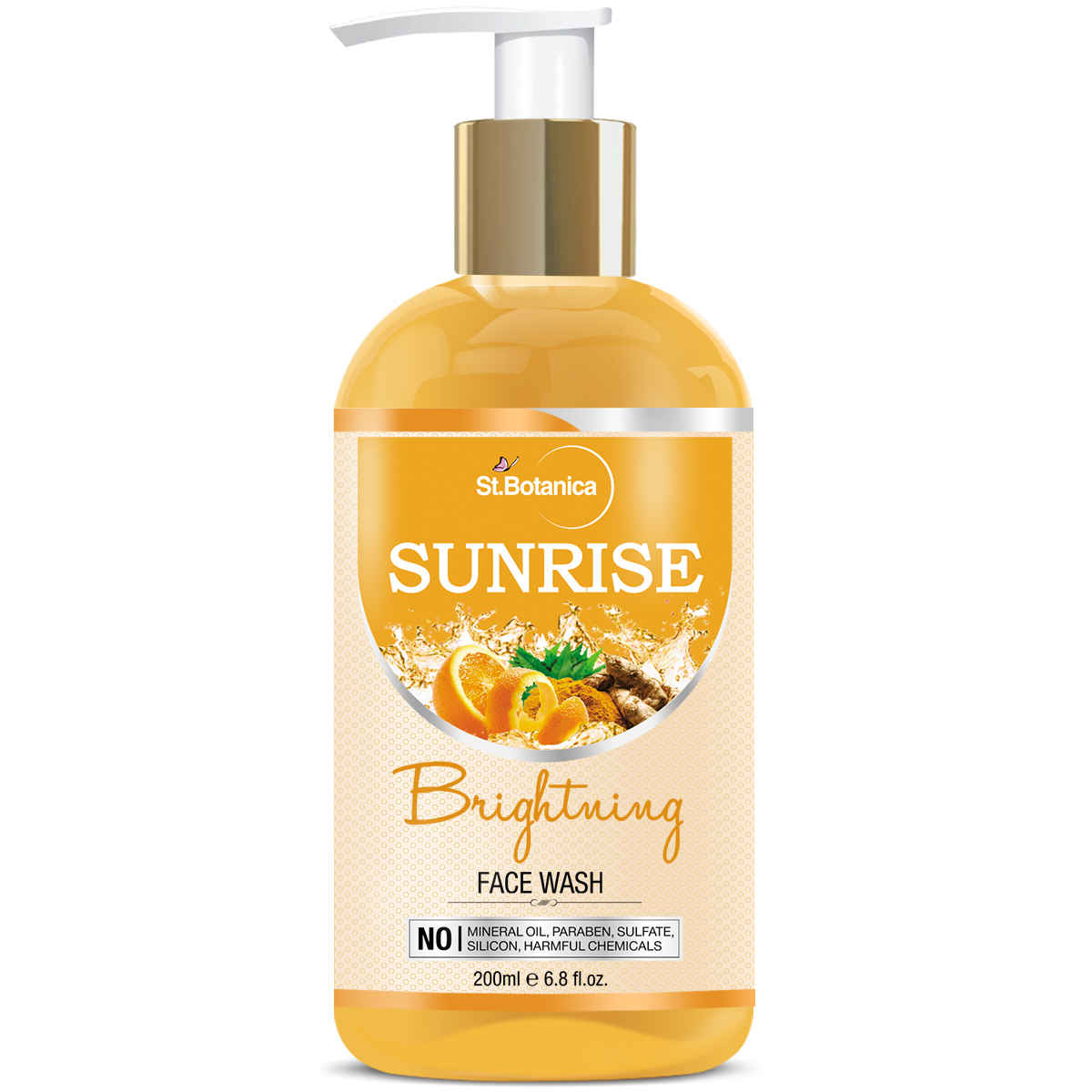 Buy StBotanica Sunrise Brightning Facial Cleanser (Brightening Face Wash with Sandalwood, Saffron, Orange, Turmeric, Neem) 200ml - Purplle