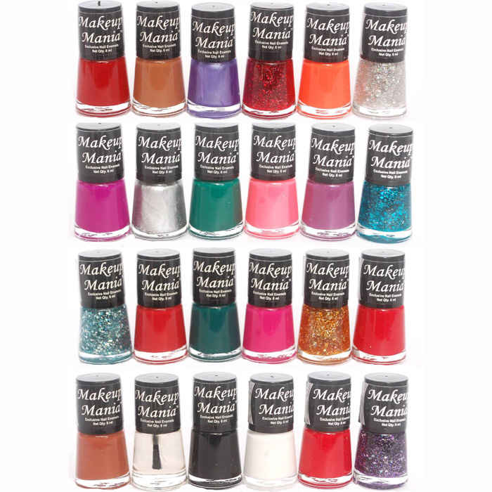 Buy Makeup Mania Exclusive Nail Polish Set of 24 Pcs (Multicolor Set # 76-81) - Purplle