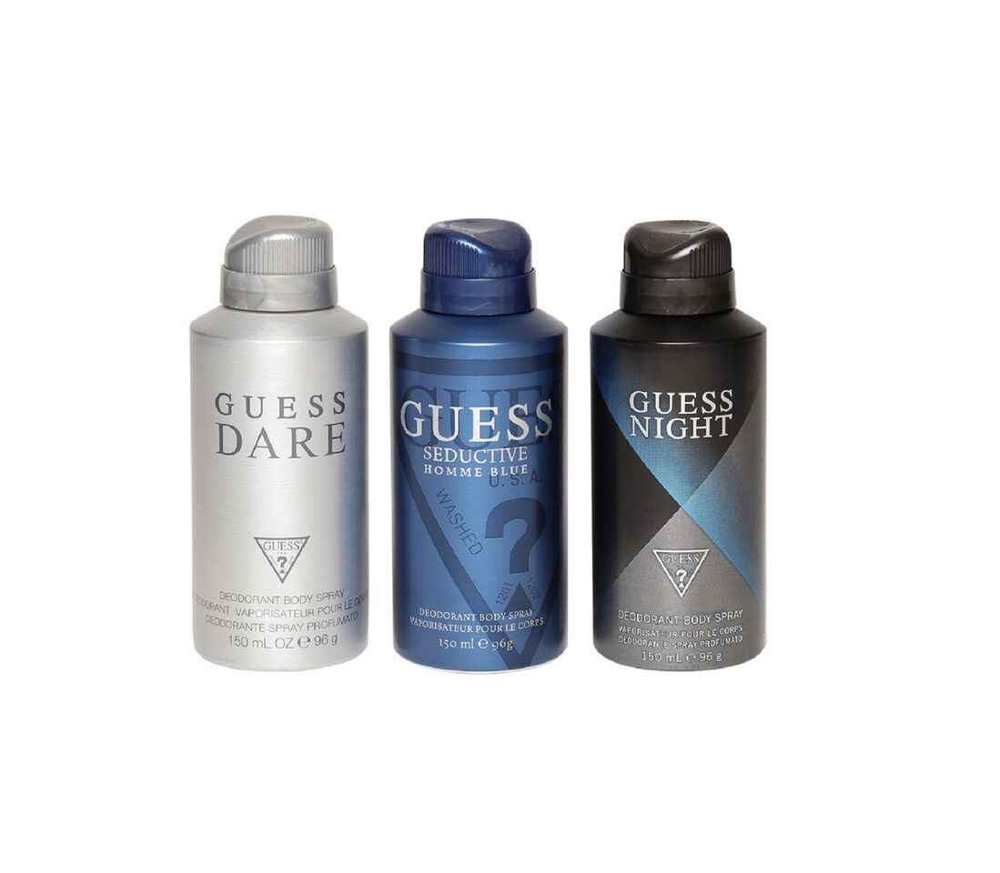 Buy Guess Pack Of 3 - Dare Homme & Seductive Homme Blue & Night (450 ml) - Purplle
