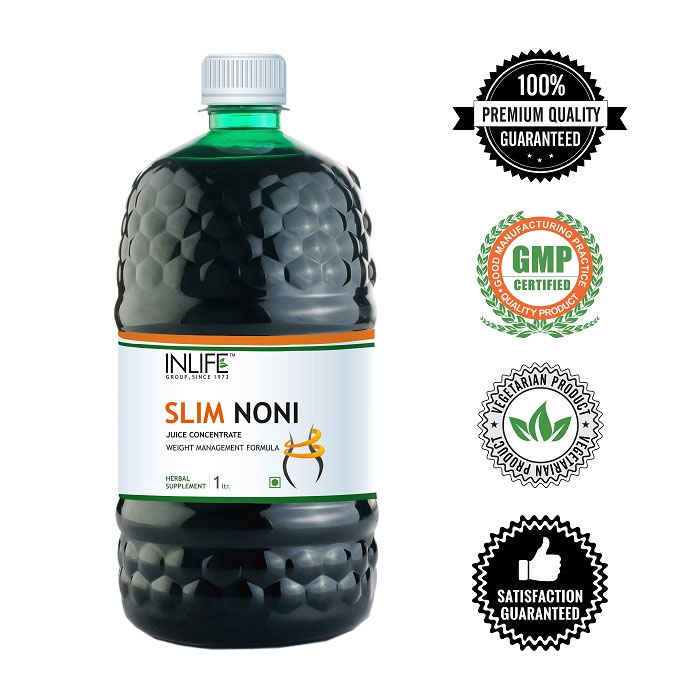 Buy INLIFE Slimming Noni Juice Concentrate Premium Weight Management Supplement Garcinia Cambogia Moringa and other powerful herbs - 1 Litre Family Pack - Purplle