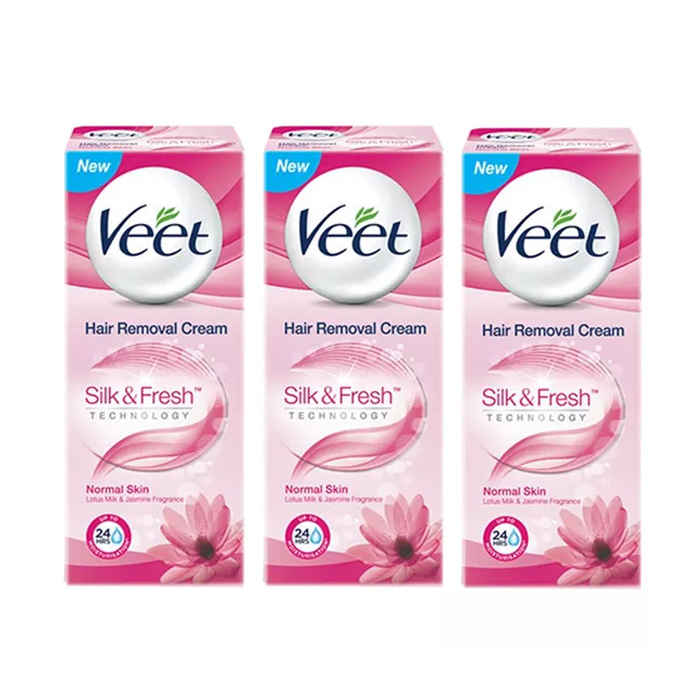 Buy Veet Hair Removal Cream Normal Skin (25 g) - Pack of 3 - Purplle