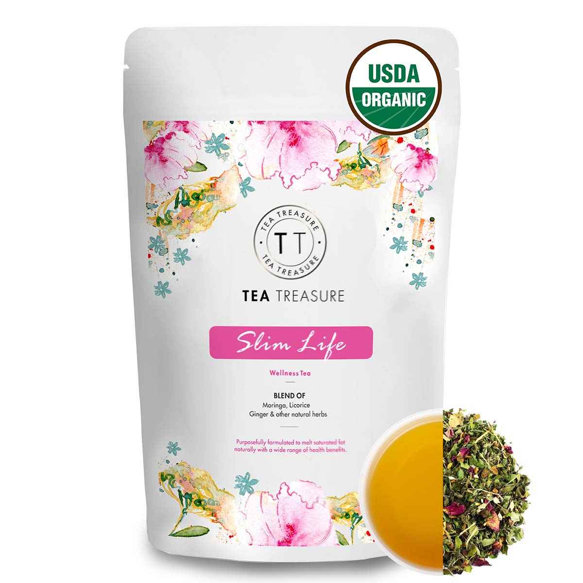 Buy Tea Treasure Slim Life Wellness Tea - 100 Gm - Purplle