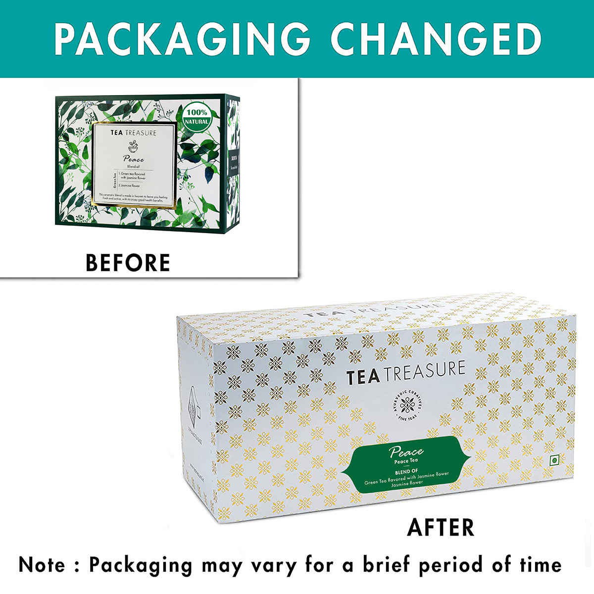 Buy TeaTreasure Peace - Jasmine Green Tea for Weight Management - 100 Gm - Antioxidants Rich Calming and Soothing Tea - Purplle