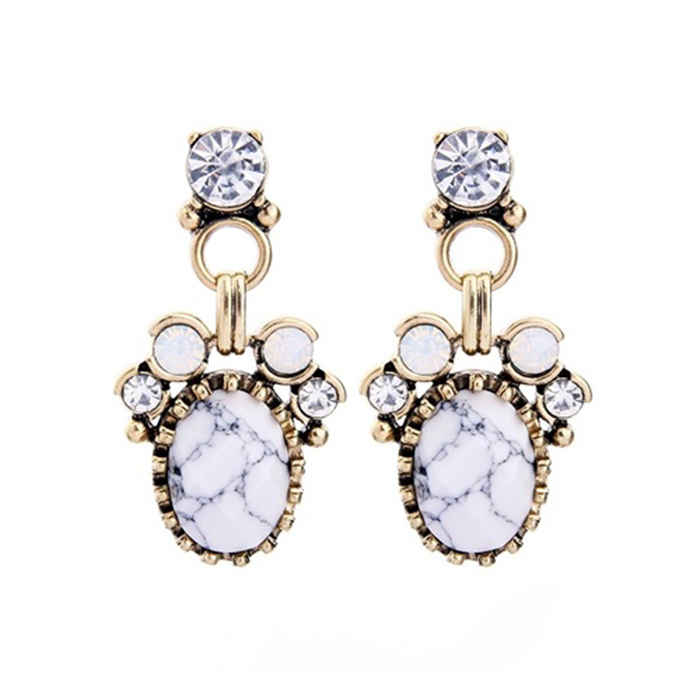 Buy Bling Bag Porcelain Crystal Earrings - Purplle