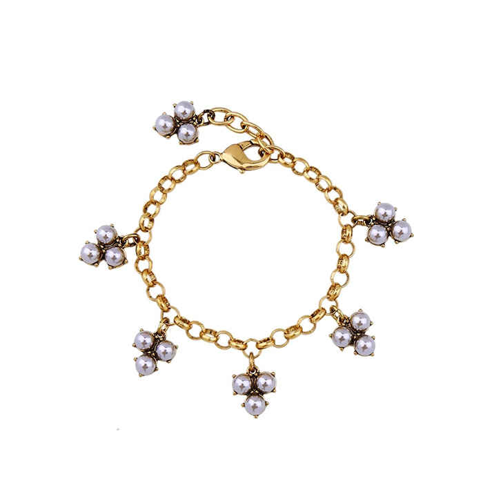 Buy Bling Bag Pearl Charm Bracelet - Purplle