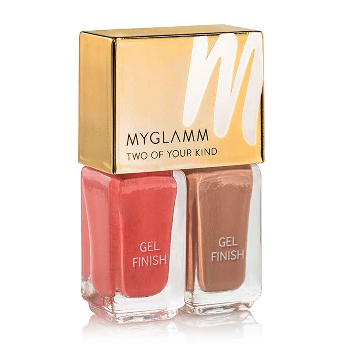 Buy MyGlamm Two of Your Kind Gel Finish Nail Enamel Duo - Nude Is Nice - Purplle