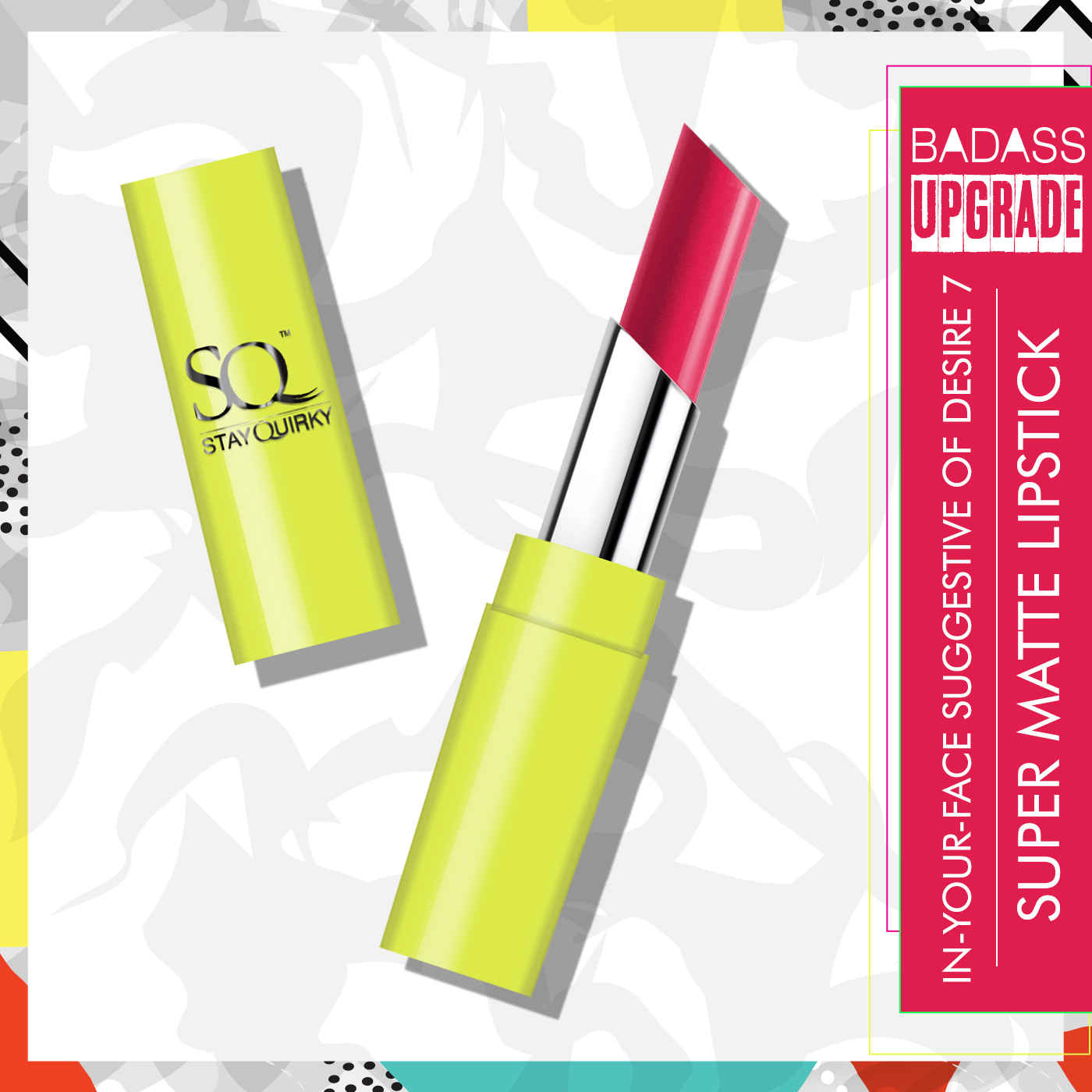 Buy Stay Quirky Lipstick, Super Matte, Purple, Badass - In-Your-Face Suggestive Of Desire 7 - Purplle