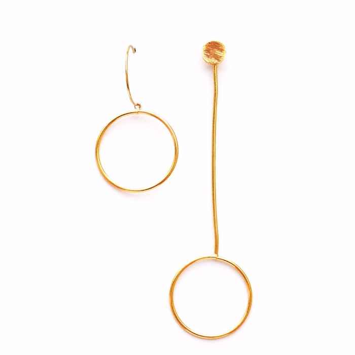 Buy Joker & Witch Gold Assymetric Earrings - Purplle