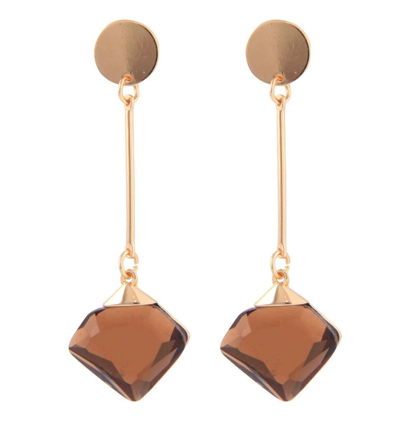 Buy Crunchy Fashion Multi Colored Drop Earrings - Purplle