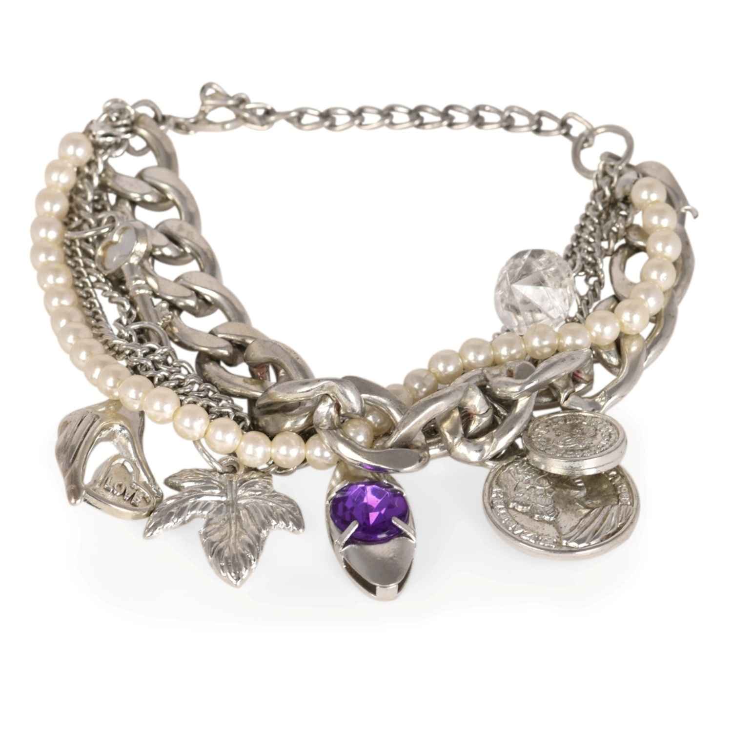 Buy Crunchy Fashion All Little Things Multilayer Bracelet - Purplle
