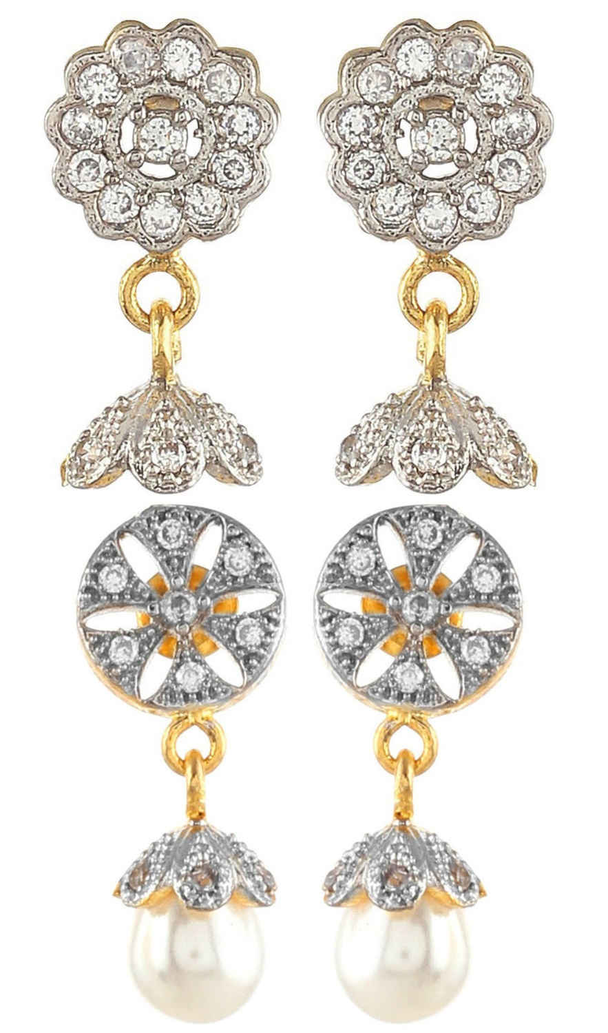 Buy Royal Bling American Diamond Stud Combo - Purplle