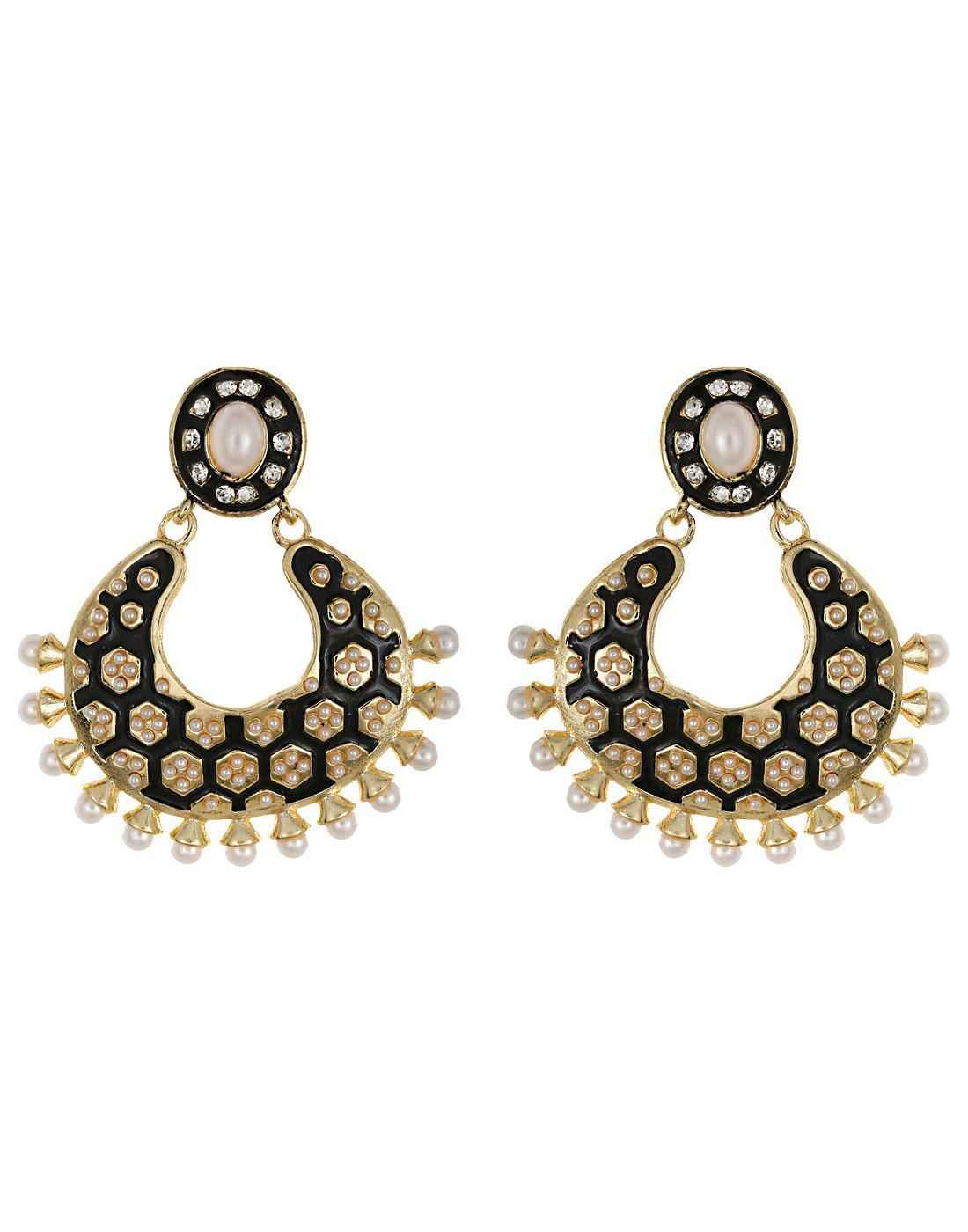 Buy Crunchy Fashion Black Tradtional Matka Earring - Purplle